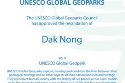 Đắk Nông chính thức nhận Quyết định công nhận danh hiệu Công viên địa chất toàn cầu UNESCO Đắk Nông, giai đoạn 2024 – 2027